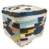 Home&Manor Wool Cotton 16" Pouf Ottoman view 4