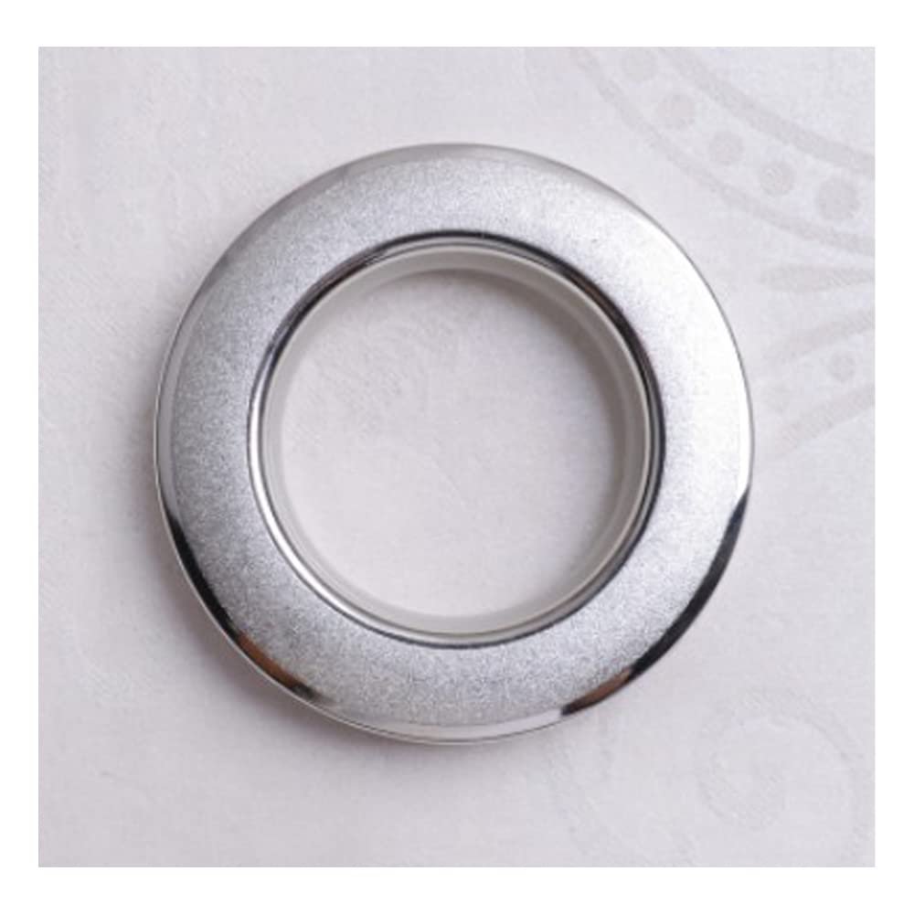80pcs/Bag Curtain Accessories Ring Plastic Curtain Eyelets and Rings Clips Grommets for Curtains-Shiny Silver