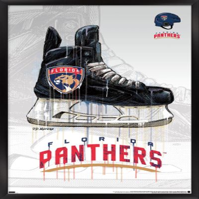 Trends International NHL Florida Panthers - Drip Skate 21 Wall Poster, 22.375" x 34", Black Framed Version