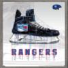 Trends International NHL New York Rangers - Drip Skate 21 Wall Poster, 14.725" x 22.375", Barnwood Framed Version view 1