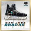 Trends International NHL San Jose Sharks - Drip Skate 21 Wall Poster, 14.725" x 22.375", Gold Framed Version view 1
