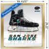 Trends International NHL San Jose Sharks - Drip Skate 21 Wall Poster, 14.725" x 22.375", Gold Framed Version view 3