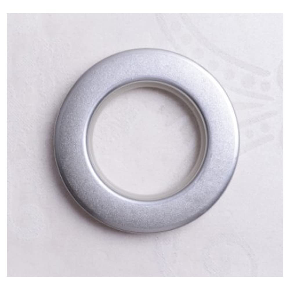80pcs/Bag Curtain Accessories Ring Plastic Curtain Eyelets and Rings Clips Grommets for Curtains-Dull Silver