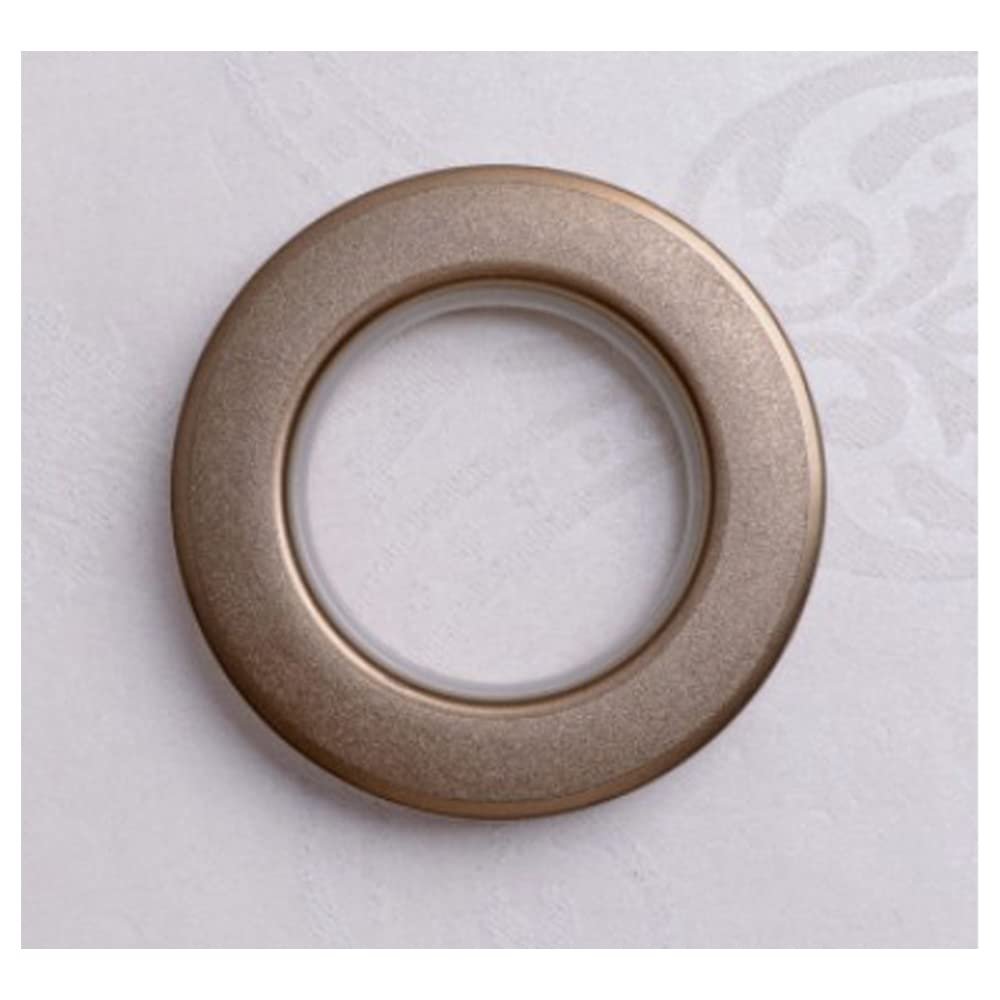 80pcs/Bag Curtain Accessories Ring Plastic Curtain Eyelets and Rings Clips Grommets for Curtains-Coffee
