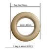 80pcs/Bag Curtain Accessories Ring Plastic Curtain Eyelets and Rings Clips Grommets for Curtains-Rose Gold view 2