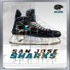 Trends International NHL San Jose Sharks - Drip Skate 21 Wall Poster, 22.375" x 34", Silver Framed Version view 1