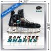 Trends International NHL San Jose Sharks - Drip Skate 21 Wall Poster, 22.375" x 34", Silver Framed Version view 3