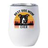 Best Dog Mom Ever Cup - Pitbull Terrier Tumbler 12oz With Lid Gift For Dogs Lover - Vintage Sunset Wine Glass - Funny Pit bull Mug Tumblers Stainless Steel Presents Idea For Women view 1