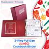 Extra Large Recipe Binder with Dividers and Labels - Recipe Cookbook Album for Full Size Recipes, Recipe Cards, Recipe Clippings - 3-Ring Full Size Jumbo Organizer from Meadowsweet Kitchens view 2