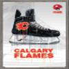 Trends International NHL Calgary Flames - Drip Skate 21 Wall Poster, 22.375" x 34", Barnwood Framed Version view 1