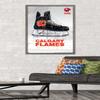 Trends International NHL Calgary Flames - Drip Skate 21 Wall Poster, 22.375" x 34", Barnwood Framed Version view 2