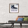 Trends International NHL New York Rangers - Drip Skate 21 Wall Poster, 14.725" x 22.375", Bronze Framed Version view 2