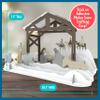 Creative Kids Snow Paper Snowy Nativity Scene Set with Paper Sheets Turn to Snow, White view 4