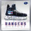 Trends International NHL New York Rangers - Drip Skate 21 Wall Poster, 14.725" x 22.375", Silver Framed Version view 1