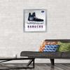 Trends International NHL New York Rangers - Drip Skate 21 Wall Poster, 14.725" x 22.375", Silver Framed Version view 2