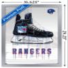 Trends International NHL New York Rangers - Drip Skate 21 Wall Poster, 14.725" x 22.375", Silver Framed Version view 3