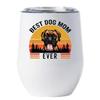 Best Dog Mom Ever Cup - Boxer Smile Tumbler 12oz With Lid Gift For Dogs Lover - Vintage Sunset Wine Glass - Funny Boxers Mug Tumblers Stainless Steel Presents Idea For Women view 1