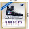 Trends International NHL New York Rangers - Drip Skate 21 Wall Poster, 14.725" x 22.375", Gold Framed Version view 3