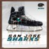 Trends International NHL San Jose Sharks - Drip Skate 21 Wall Poster, 22.375" x 34", Mahogany Framed Version view 1