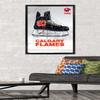 Trends International NHL Calgary Flames - Drip Skate 21 Wall Poster, 22.375" x 34", Black Framed Version view 2