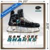 Trends International NHL San Jose Sharks - Drip Skate 21 Wall Poster, 22.375" x 34", Bronze Framed Version view 3