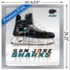 Trends International NHL San Jose Sharks - Drip Skate 21 Wall Poster, 14.725" x 22.375", Silver Framed Version view 3