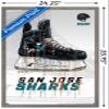 Trends International NHL San Jose Sharks - Drip Skate 21 Wall Poster, 22.375" x 34", Barnwood Framed Version view 3