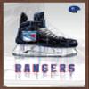 Trends International NHL New York Rangers - Drip Skate 21 Wall Poster, 14.725" x 22.375", Mahogany Framed Version view 1