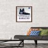 Trends International NHL New York Rangers - Drip Skate 21 Wall Poster, 14.725" x 22.375", Mahogany Framed Version view 2