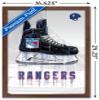 Trends International NHL New York Rangers - Drip Skate 21 Wall Poster, 14.725" x 22.375", Mahogany Framed Version view 3