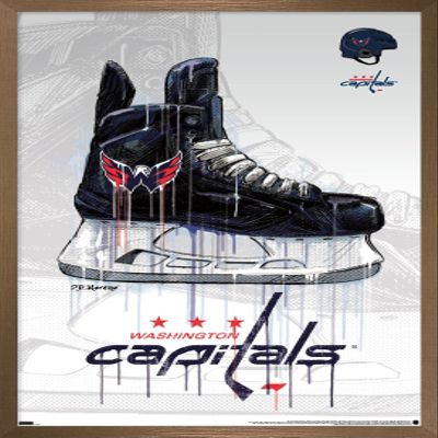 Trends International NHL Washington Capitals - Drip Skate 21 Wall Poster, 14.725" x 22.375", Bronze Framed Version