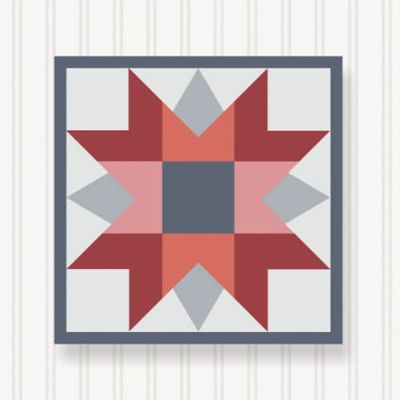 BARN Quilt Block Outdoor Square BQ036-04 | 6 Sizes | Outside Pattern | Wall Art | Yard Art | Barn Quilt Sign | Farm Quilt Design (18" x 18" 1 Sided)