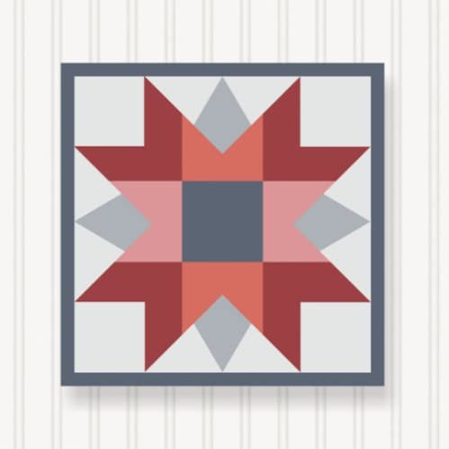BARN Quilt Block Outdoor Square BQ036-04 | 6 Sizes | Outside Pattern | Wall Art | Yard Art | Barn Quilt Sign | Farm Quilt Design (18" x 18" 1 Sided)