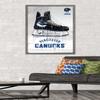 Trends International NHL Vancouver Canucks - Drip Skate 21 Wall Poster, 22.375" x 34", Barnwood Framed Version view 2