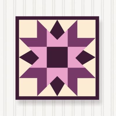 BARN Quilt Block Outdoor Square BQ036-02 | 6 Sizes | Outside Pattern | Wall Art | Yard Art | Barn Quilt Sign | Farm Quilt Design (23.5" x 23.5" 1 Sided)