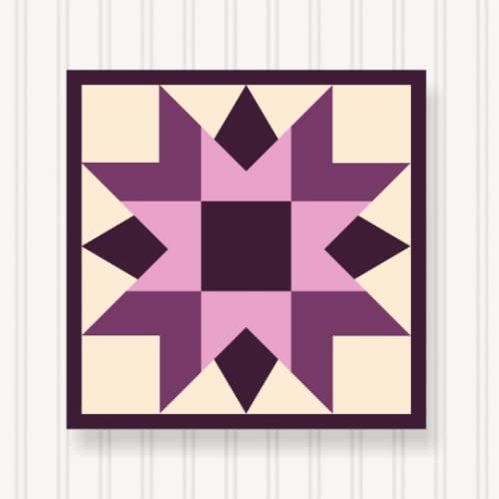 BARN Quilt Block Outdoor Square BQ036-02 | 6 Sizes | Outside Pattern | Wall Art | Yard Art | Barn Quilt Sign | Farm Quilt Design (23.5" x 23.5" 1 Sided)