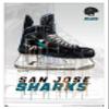 Trends International NHL San Jose Sharks - Drip Skate 21 Wall Poster, 22.375" x 34", White Framed Version view 1