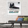 Trends International NHL San Jose Sharks - Drip Skate 21 Wall Poster, 22.375" x 34", White Framed Version view 2