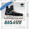 Trends International NHL San Jose Sharks - Drip Skate 21 Wall Poster, 22.375" x 34", White Framed Version view 3