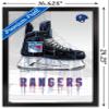 Trends International NHL New York Rangers - Drip Skate 21 Wall Poster, 14.725" x 22.375", Black Framed Version view 3