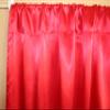 Zen Creative Designs Solid Shiny Satin Curtain Panel Window Treatment Backdrop Photography Kitchen Window Decor (58" Wide x 108" Long, Red) view 2