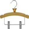 10 inch Baby Wooden Hanger with Clips 50 Pack, Kids Toddler Children Solid Wood Shirt Pants Skirt Nursery Hangers, Cat Charm view 1