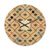 DesignQ 'Ornamental Retro Design VII' Mid-Century Modern Wood Wall Clock Large Decorative Mid-Century Modern Wall Clock Oversized Wood Clocks for Living Room Dcor view 1