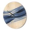 DesignQ 'Glittering Fractal Light Blue' Modern Wood Wall Clock Large Decorative Modern Wall Clock Oversized Wood Clocks for Living Room Dcor view 3