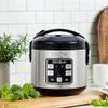 AROMA Select Stainless Rice Cooker, 4-Cup (Uncooked) / 8-Cup (Cooked), Stainless Steel Inner Pot, Multicooker, Steamer, 2 Qt, Stainless Steel, ARC-914SBDS view 2