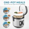 AROMA Select Stainless Rice Cooker, 4-Cup (Uncooked) / 8-Cup (Cooked), Stainless Steel Inner Pot, Multicooker, Steamer, 2 Qt, Stainless Steel, ARC-914SBDS view 3