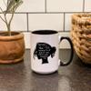 Bible verse Esther 4:14 coffee mug by swaygirls | Perhaps you were born for such a time as this | Christian coffee cup (15 oz, White/Black) view 4