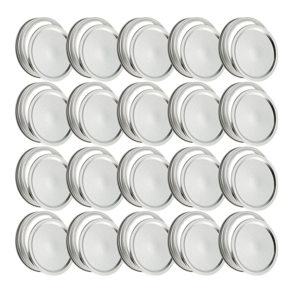 20pcs Airtight Canning Lids Leak Jar Caps for Jars Tinplate Covers for Food Storage and Preservation