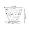 Collapsible Pour Over Coffee Dripper, Manual Coffee Brew Maker Reusable Filter Cone Stainless Steel Coffee Filter Holder for Hiking, Camping, Home, Office(Silver) view 2