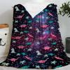 ARNOVIC Cute Dinosaur Blanket, Cute Animal Gift for Women Men Girl Boy Birthday,Lightweight Soft Worm Cozy Flannel Throw for Bedding Sofa Couch 90"x120" Oversized King for Family - XL view 3